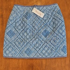 Stylish Blue Patterned Skirt